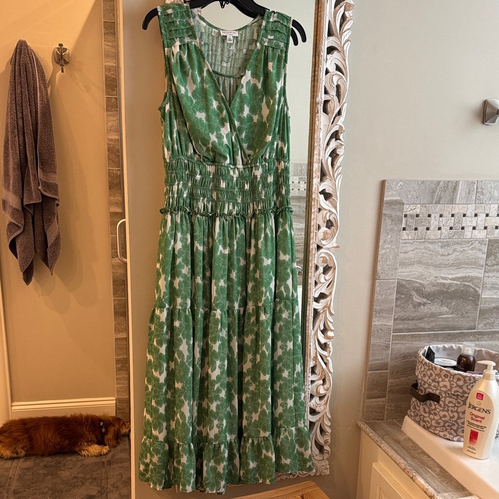 Current Air Green Patterned Maxi Dress M